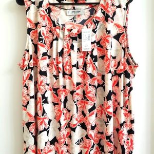 New Plus Size Orange/Black Blouse